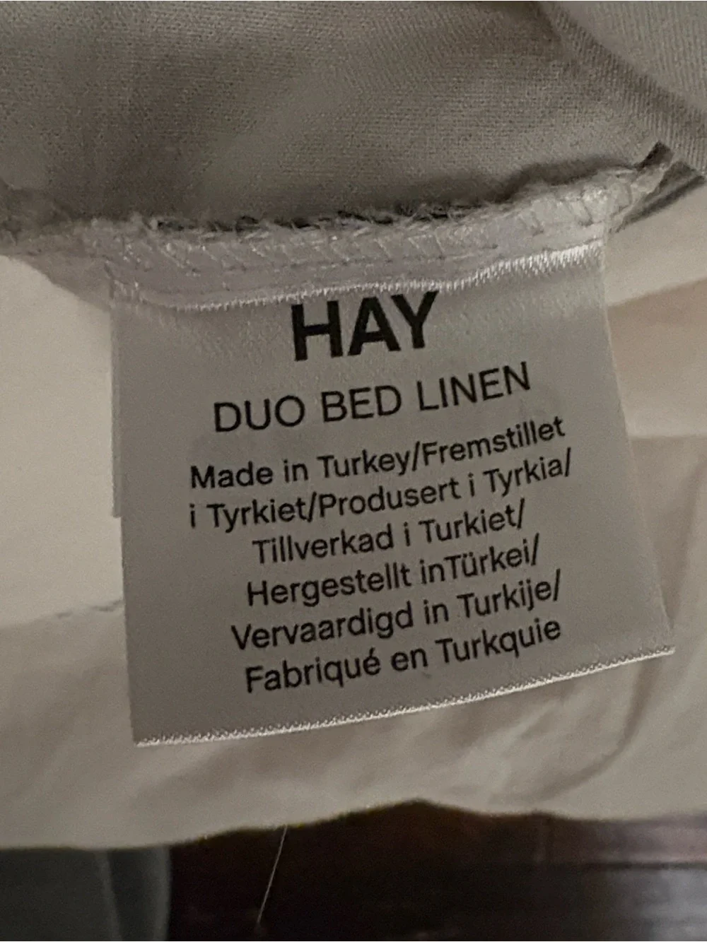 HAY Cotton Duvet Cover in Light Gray